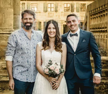 DJ mit Brautpaar in Nordbayer